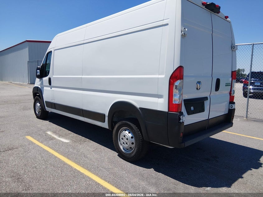 Vin: 3c6lrvdg0pe525110, lot: 45806877, ram promaster 2500 high roof 159 wb 20233