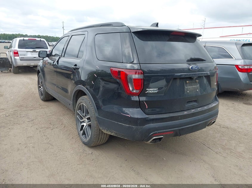 Vin: 1fm5k8gt7hga55641, lot: 45806923, ford explorer sport 20173