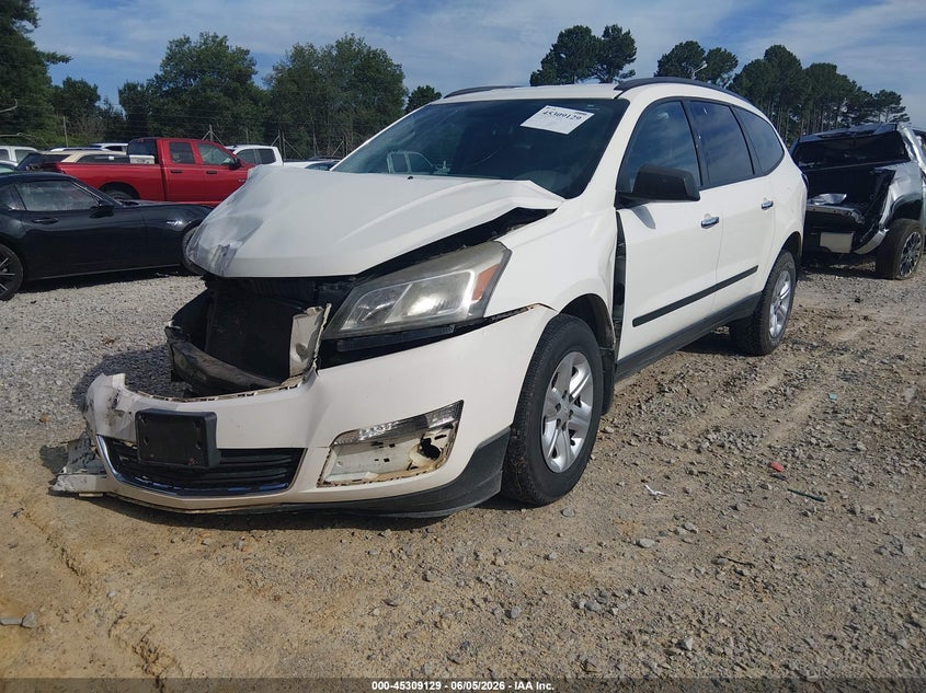 Vin: 1gnkrfedxfj217286, lot: 45807014, chevrolet traverse ls 20152