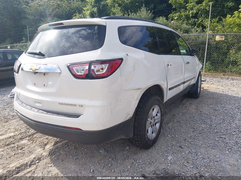 Vin: 1gnkrfedxfj217286, lot: 45807014, chevrolet traverse ls 20154