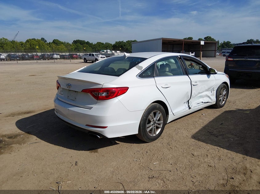 Vin: 5npe24af8gh271928, lot: 45807291, hyundai sonata se 20164