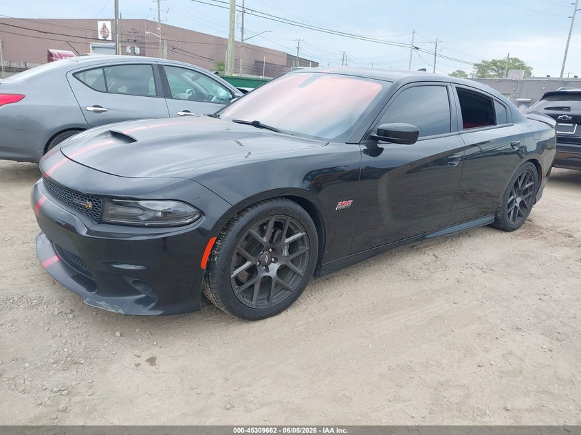 Vin: 2c3cdxgj1jh196184, lot: 45807588, dodge charger r/t scat pack rwd 20182