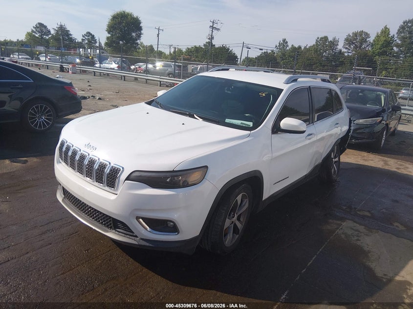 Vin: 1c4pjldb8kd296051, lot: 45807602, jeep cherokee limited fwd 20192