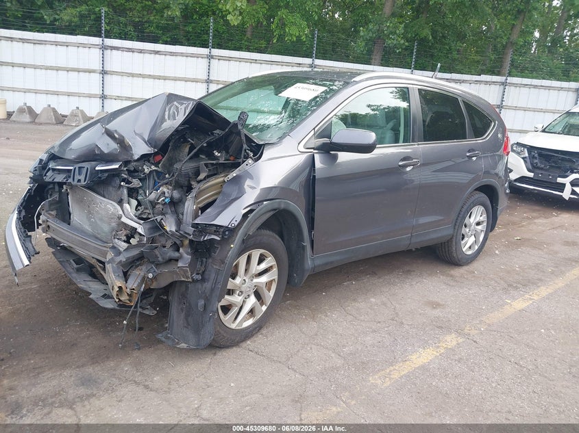 Vin: 5j6rm4h74fl052415, lot: 45807606, honda cr-v ex-l 20152