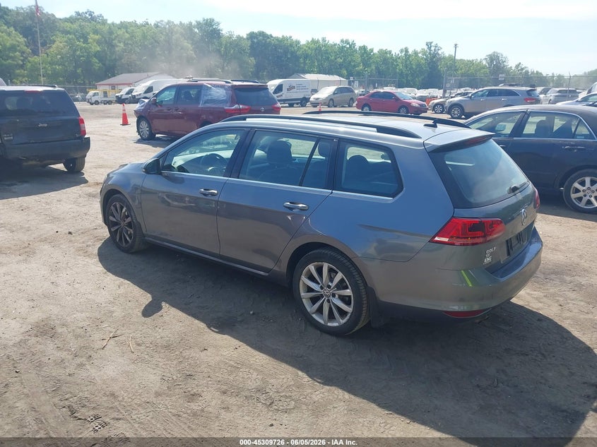 Vin: 3vwc17au2gm514277, lot: 45807653, volkswagen golf sportwagen tsi se 4-door 20163