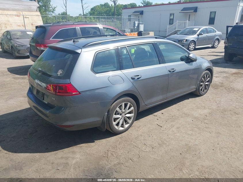 Vin: 3vwc17au2gm514277, lot: 45807653, volkswagen golf sportwagen tsi se 4-door 20164