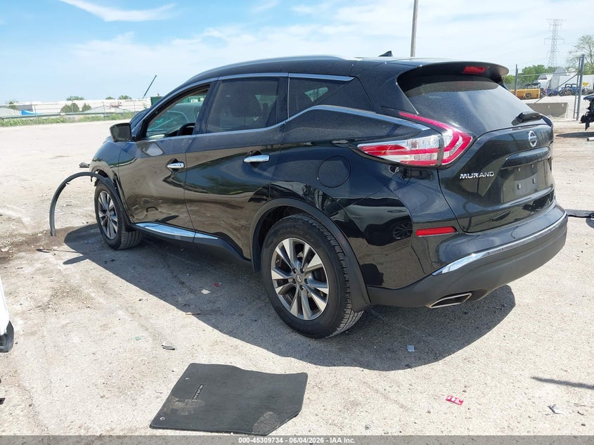 Vin: 5n1az2mh7gn137791, lot: 45807659, nissan murano platinum/s/sl/sv 20163