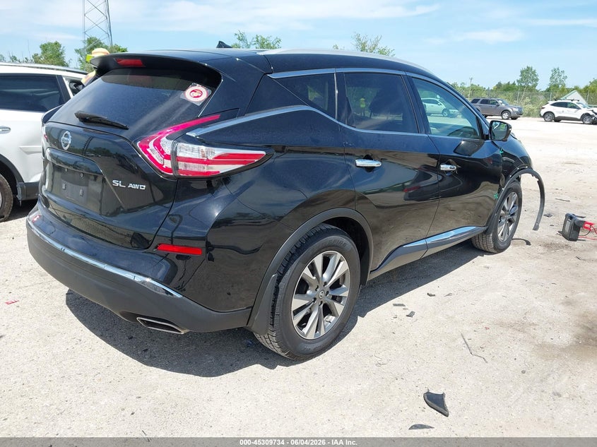 Vin: 5n1az2mh7gn137791, lot: 45807659, nissan murano platinum/s/sl/sv 20164