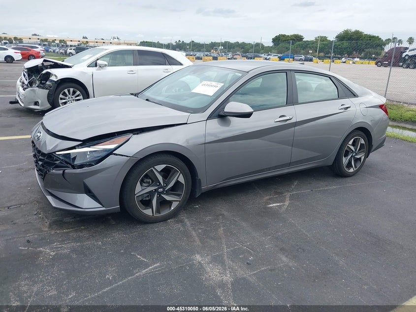 Vin: kmhls4ag9pu452537, lot: 45807977, hyundai elantra sel 20232