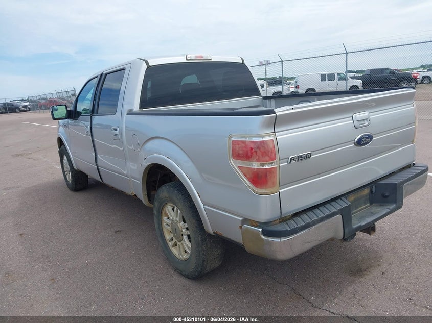 Vin: 1ftfw1et8dkg31199, lot: 45808027, ford f-150 lariat 20133