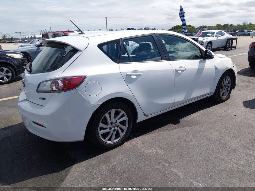 Vin: jm1bl1l73c1584407, lot: 45808034, mazda mazda3 i touring 20124