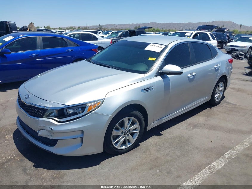 Vin: 5xxgt4l39jg232969, lot: 45808044, kia optima lx 20182