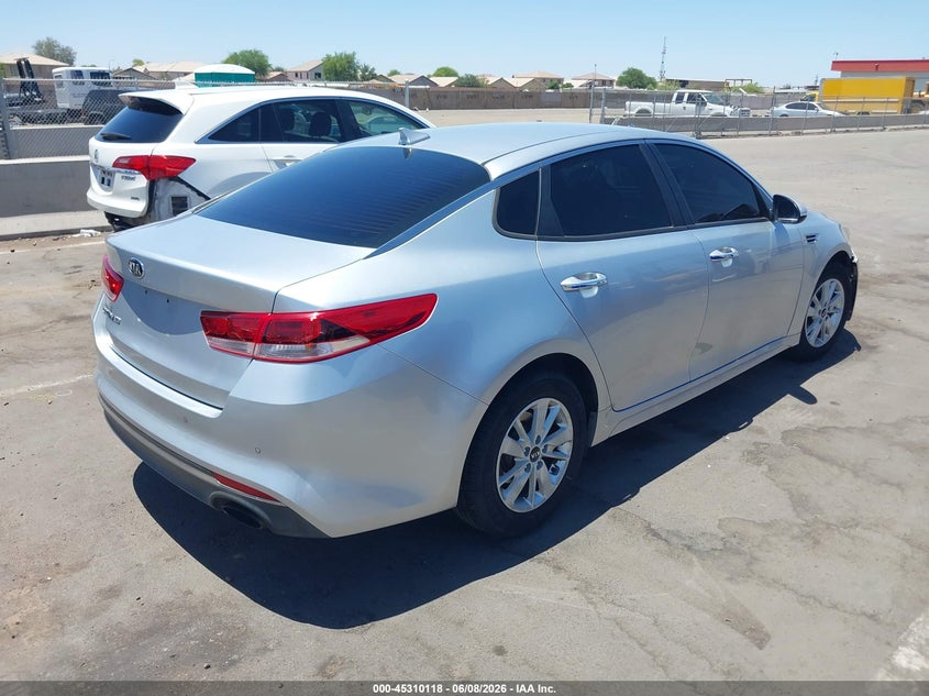 Vin: 5xxgt4l39jg232969, lot: 45808044, kia optima lx 20184