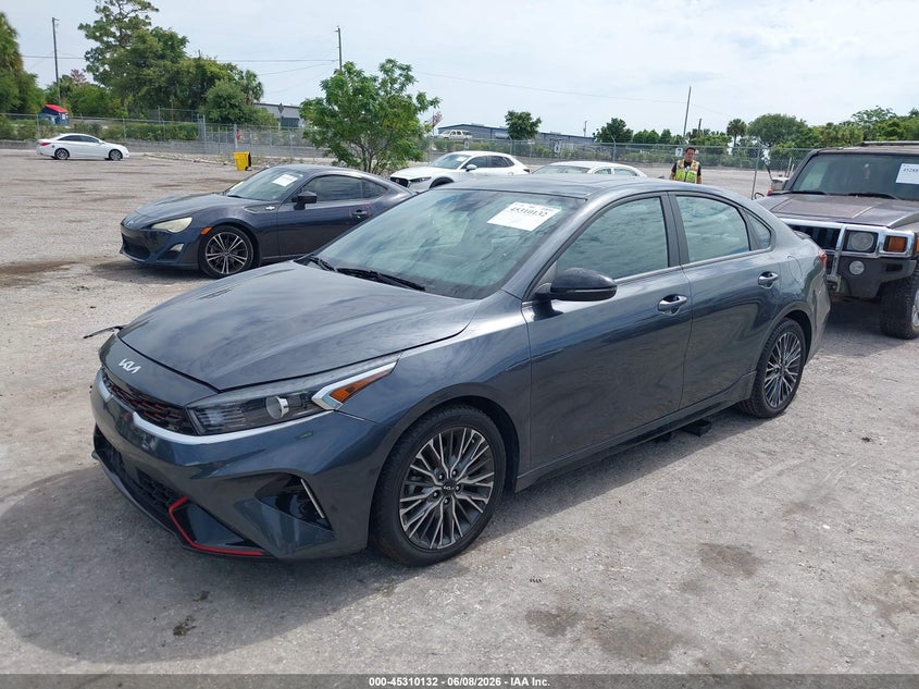 Vin: 3kpf54ad7ne422365, lot: 45808060, kia forte gt-line 20222