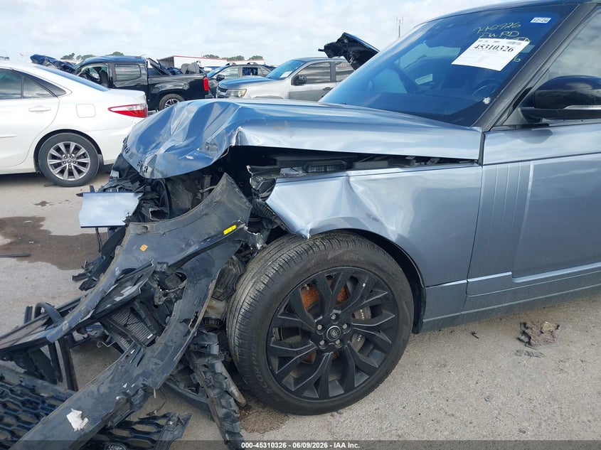 2019 Land Rover Range Rover 3.0L V6 Supercharged Hse VIN: SALGS2SV4KA530054 Lot: 45310326