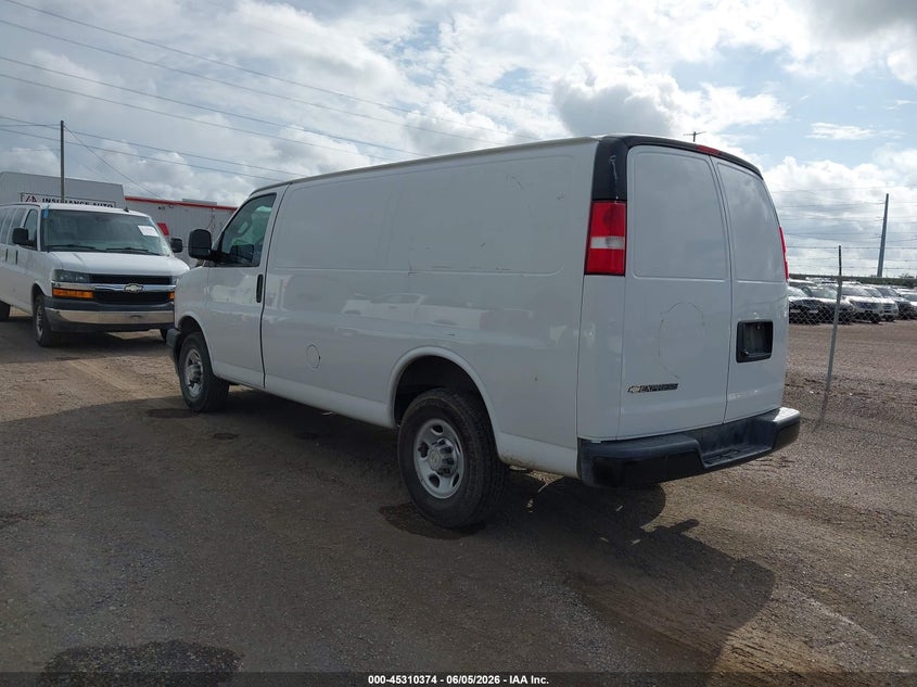 Vin: 1gcwgafp8l1178947, lot: 45808300, chevrolet express cargo rwd 2500 regular wheelbase wt 20203