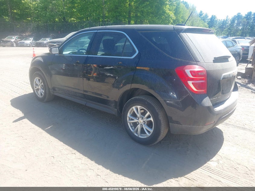 Vin: 2gnfleek6h6323505, lot: 45808304, chevrolet equinox ls 20173