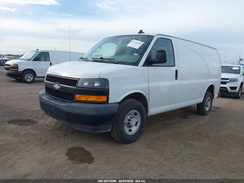 Vin: 1gcwgafp8l1176549, lot: 45808325, chevrolet express cargo rwd 2500 regular wheelbase wt 20202