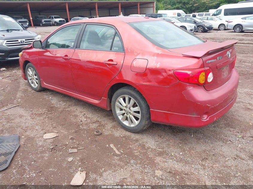 Vin: 2t1bu4ee9ac273406, lot: 45808475, toyota corolla s 20103