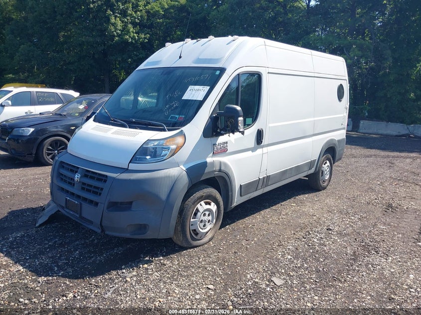 Vin: 3c6trvcd4ee128083, lot: 45808498, ram promaster 2500 high roof 20142