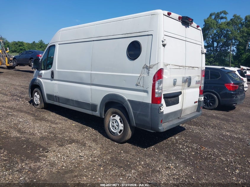 Vin: 3c6trvcd4ee128083, lot: 45808498, ram promaster 2500 high roof 20143