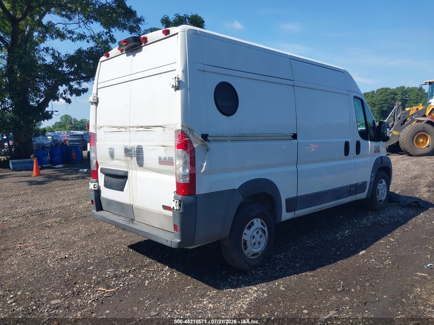 Vin: 3c6trvcd4ee128083, lot: 45808498, ram promaster 2500 high roof 20144