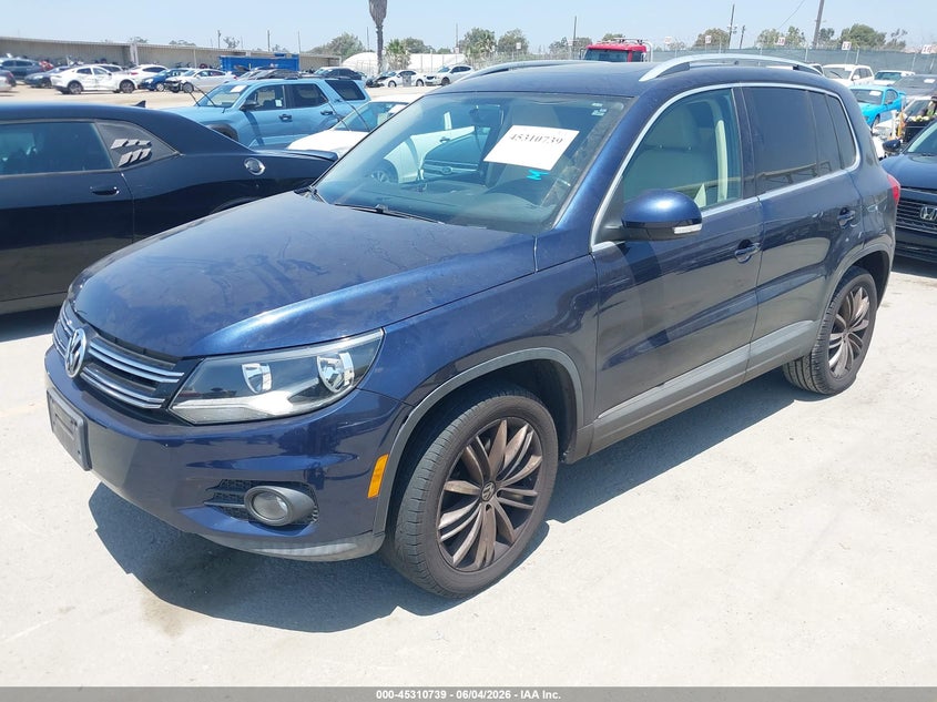 Vin: wvgav3ax0ew537339, lot: 45808665, volkswagen tiguan sel 20142
