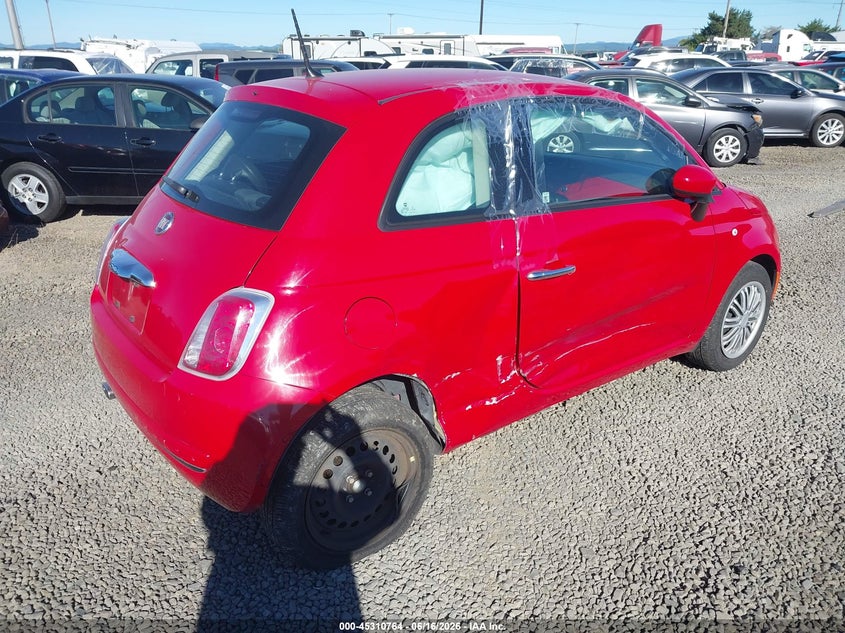 Vin: 3c3cffar0dt742441, lot: 45808690, fiat 500 pop 20134
