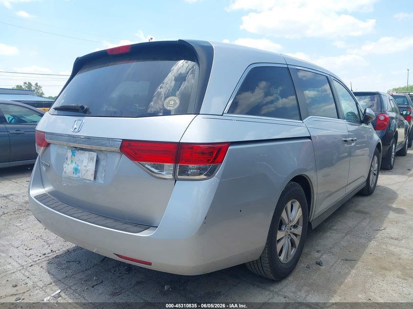 Vin: 5fnrl5h69eb118464, lot: 45808762, honda odyssey ex-l 20144
