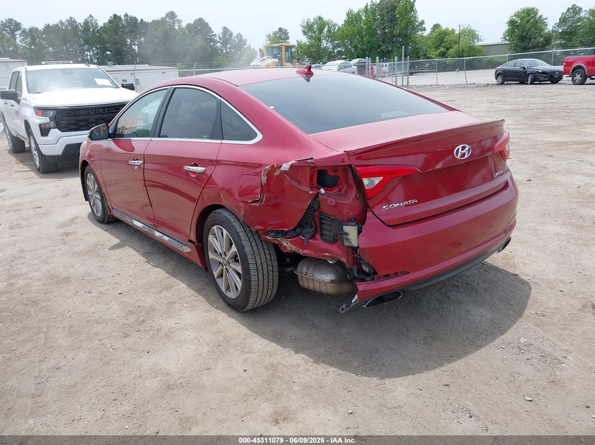 Vin: 5npe34af4hh456136, lot: 45809005, hyundai sonata limited 20173