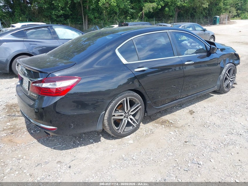 Vin: 1hgcr2f57ha216792, lot: 45809040, honda accord sport 20174