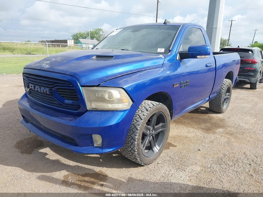 Vin: 3c6jr6ct9jg195233, lot: 45809106, ram 1500 sport  4x2 6'4 box 20182
