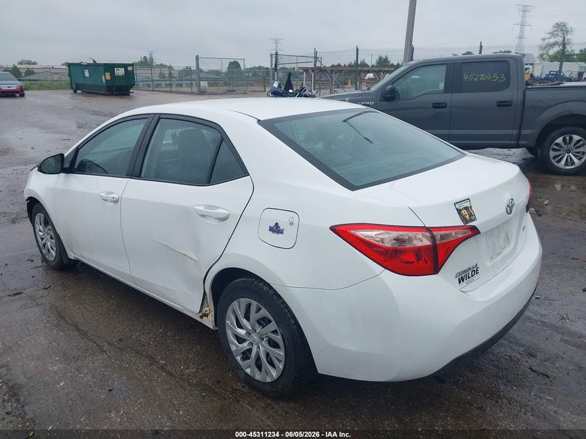 Vin: 2t1burhe9kc210445, lot: 45809160, toyota corolla le 20193
