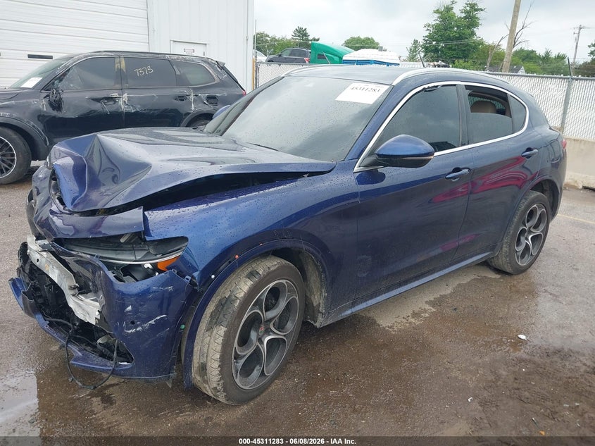 Vin: zaspakbn7l7c77456, lot: 45809209, alfa romeo stelvio ti lusso awd 20202