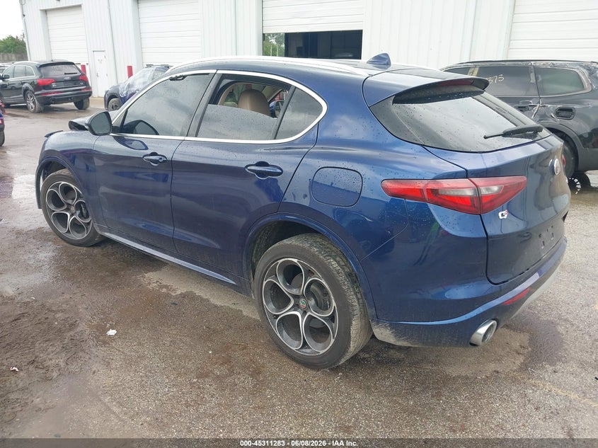 Vin: zaspakbn7l7c77456, lot: 45809209, alfa romeo stelvio ti lusso awd 20203