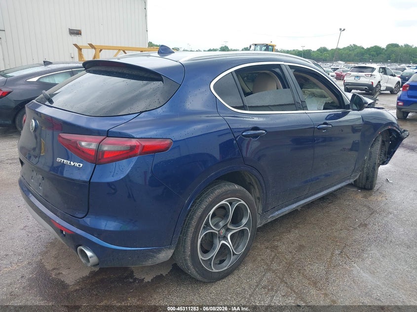 Vin: zaspakbn7l7c77456, lot: 45809209, alfa romeo stelvio ti lusso awd 20204
