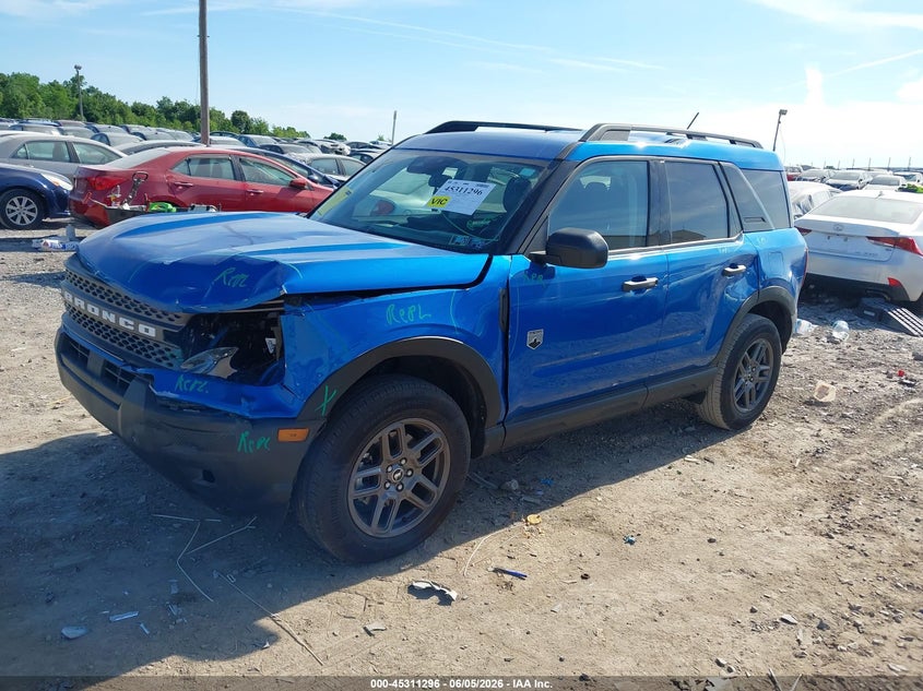 Vin: 3fmcr9bn7sre06131, lot: 45809222, ford bronco sport big bend 20252