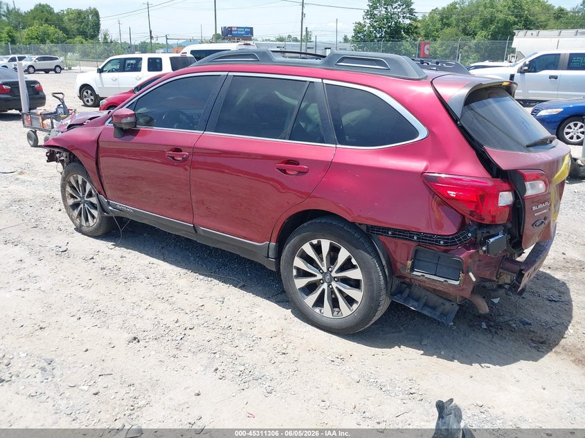Vin: 4s4bsbnc9f3274592, lot: 45809232, subaru outback 2.5i limited 20153