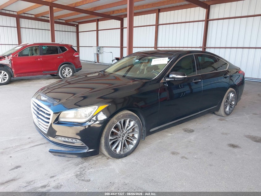 Vin: kmhgn4jexgu122090, lot: 45809253, hyundai genesis 3.8 20162