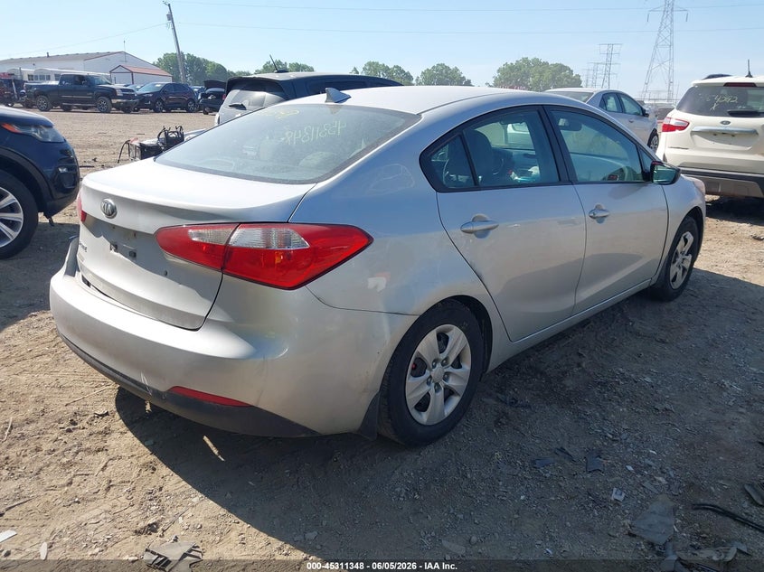 Vin: knafk4a68f5351911, lot: 45809273, kia forte lx 20154