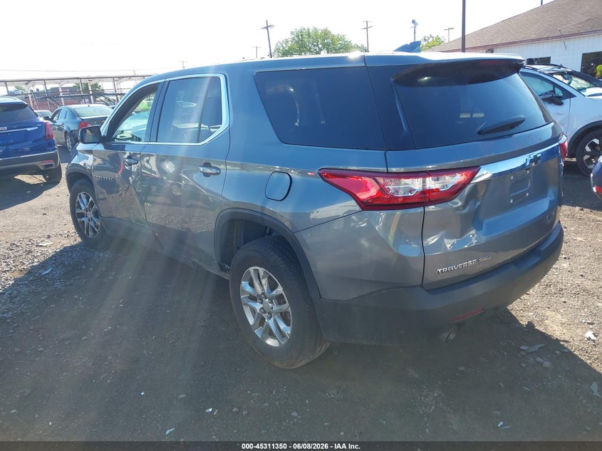 Vin: 1gnevfkw8mj160534, lot: 45809276, chevrolet traverse awd ls 20213