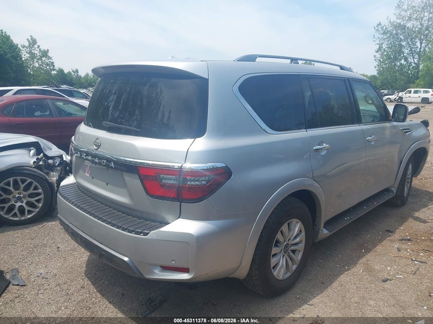 Vin: jn8ay2ad3p9691206, lot: 45809304, nissan armada sv 4wd 20234
