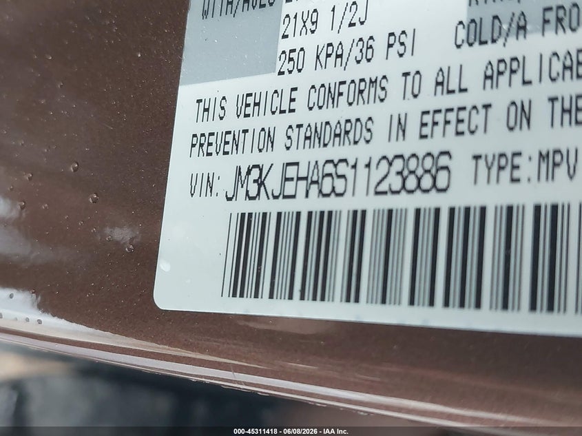2025 Mazda Cx-70 Phev Premium Plus Package VIN: JM3KJEHA6S1123886 Lot: 45311418