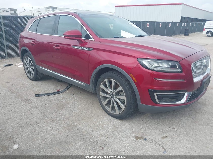 Vin: 2lmpj6k99kbl16363, lot: 45809406, lincoln nautilus select 2019 img_1