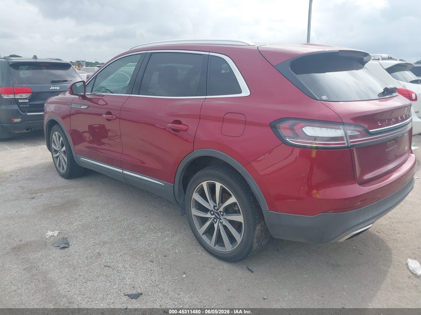 Vin: 2lmpj6k99kbl16363, lot: 45809406, lincoln nautilus select 20193