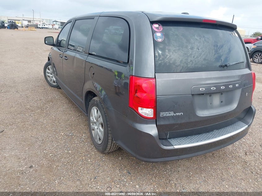 Vin: 2c4rdgbg4jr231831, lot: 45809416, dodge grand caravan se 20183