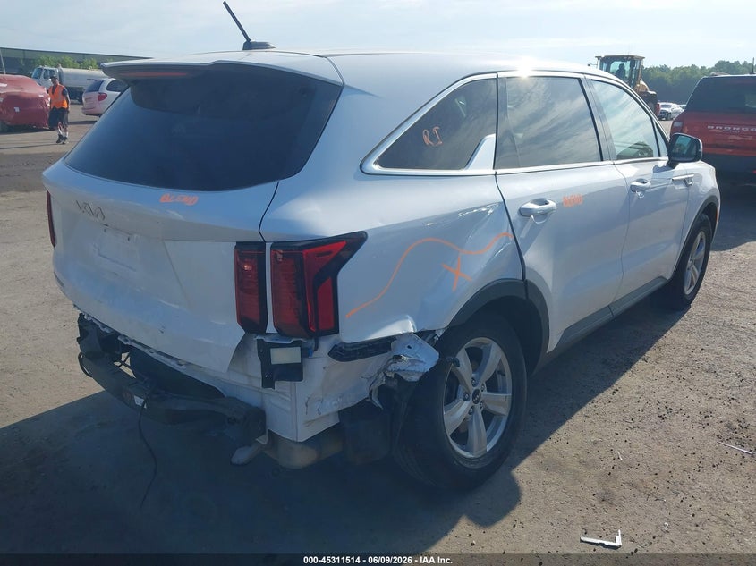 Vin: 5xyrg4lcxpg200842, lot: 45809440, kia sorento lx 20234