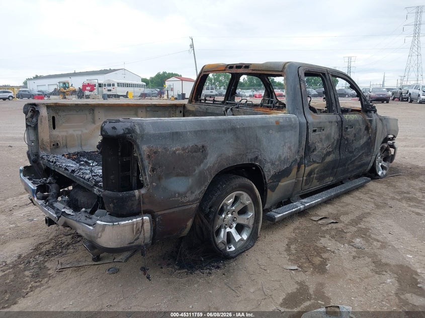 Vin: 1c6srfbt9nn162946, lot: 45809686, ram 1500 big horn  4x4 6'4 box 20224