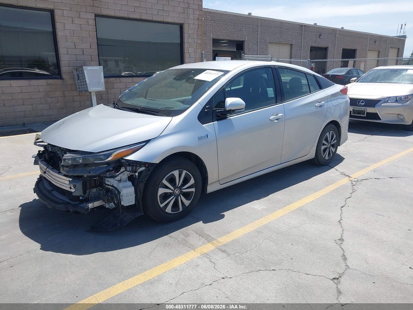 Vin: jtdkarfp0h3063978, lot: 45809703, toyota prius prime advanced 20172