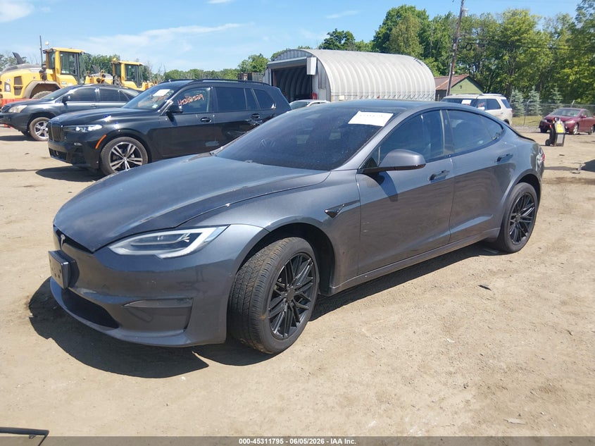 Vin: 5yjsa1e68mf433694, lot: 45809721, tesla model s plaid tri motor all-wheel drive 20212
